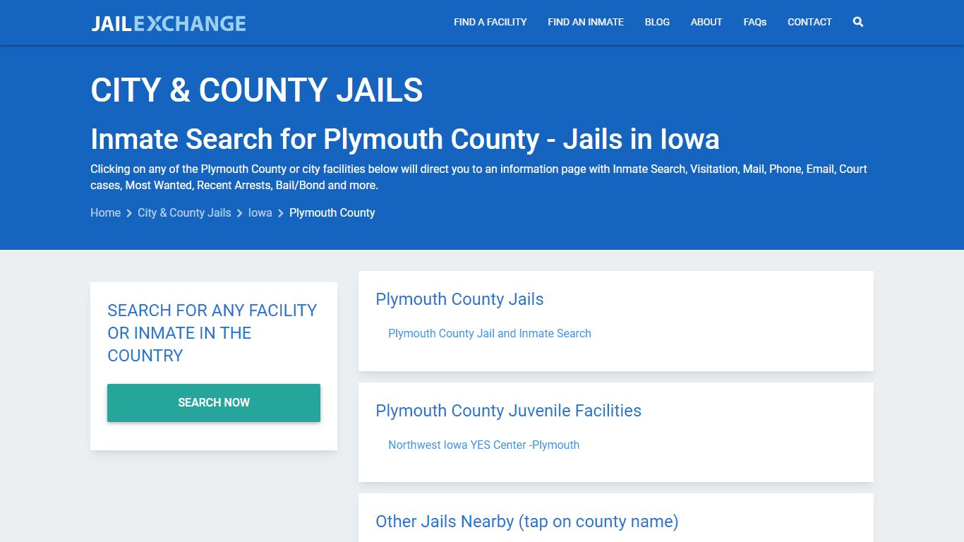 Inmate Search for Plymouth County | Jails in Iowa - Jail Exchange